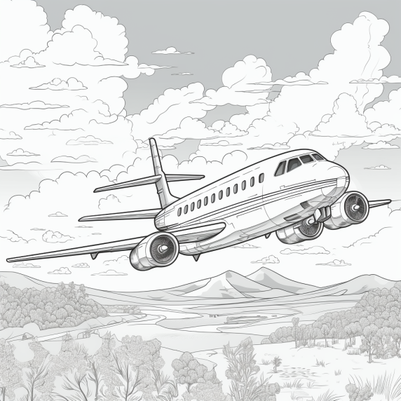 דפי צביעה מטוס
