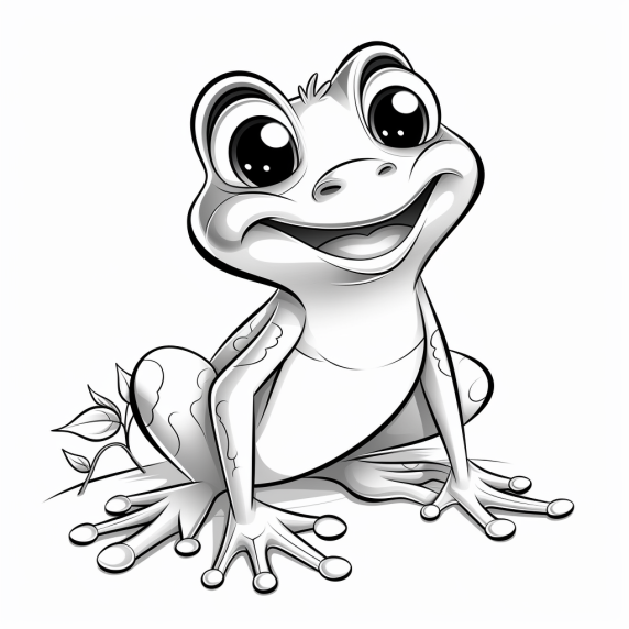 ציור של צפרדע לצביעה