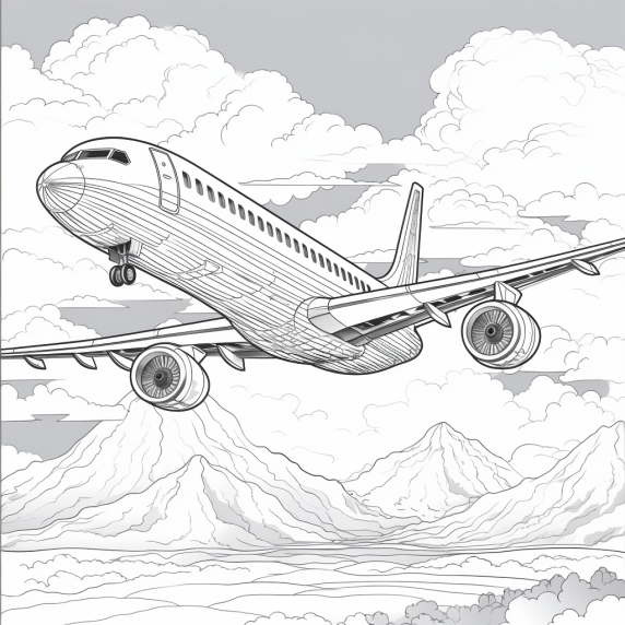 דפי צביעה מטוס