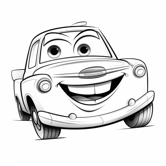 דף צביעה לילדים מכונית