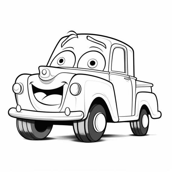 דף צביעה לילדים מכונית