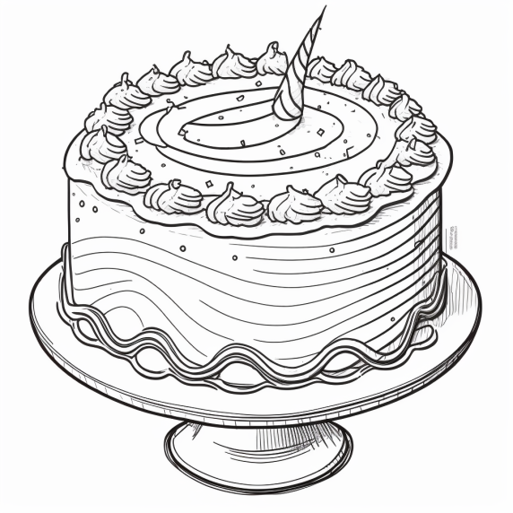 ציור עוגת יום הולדת