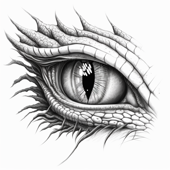 דף צביעה עין של דרקון